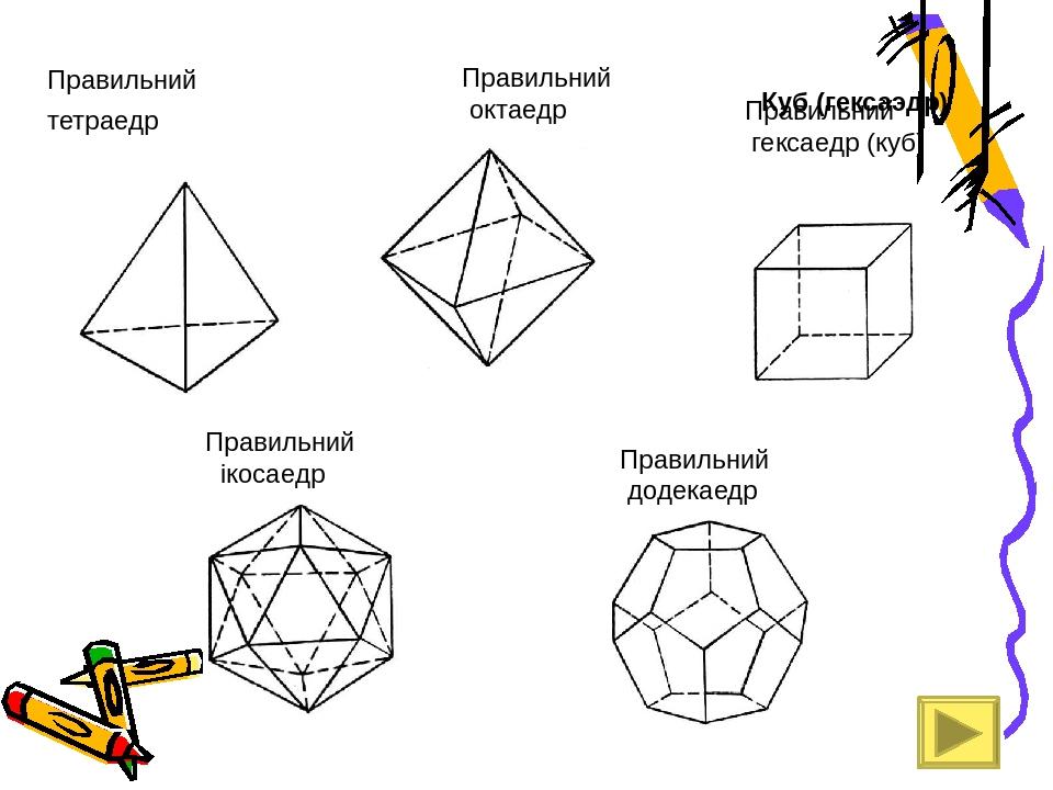 Куб гексаэдр рисунок