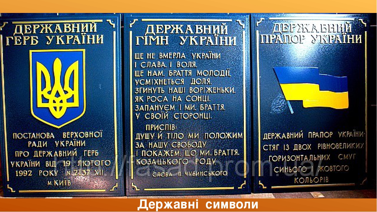 Символи України як держави.