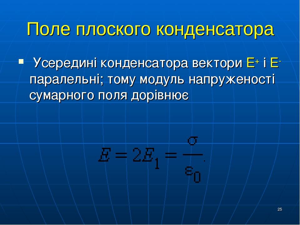 Площадь плоского конденсатора