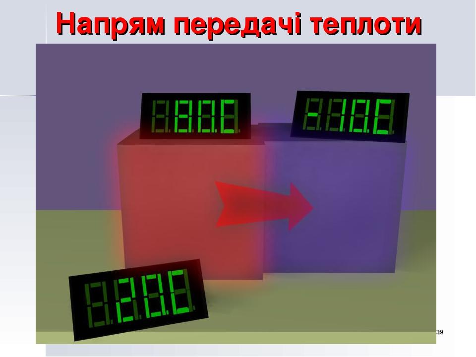 * Напрям передачі теплоти
