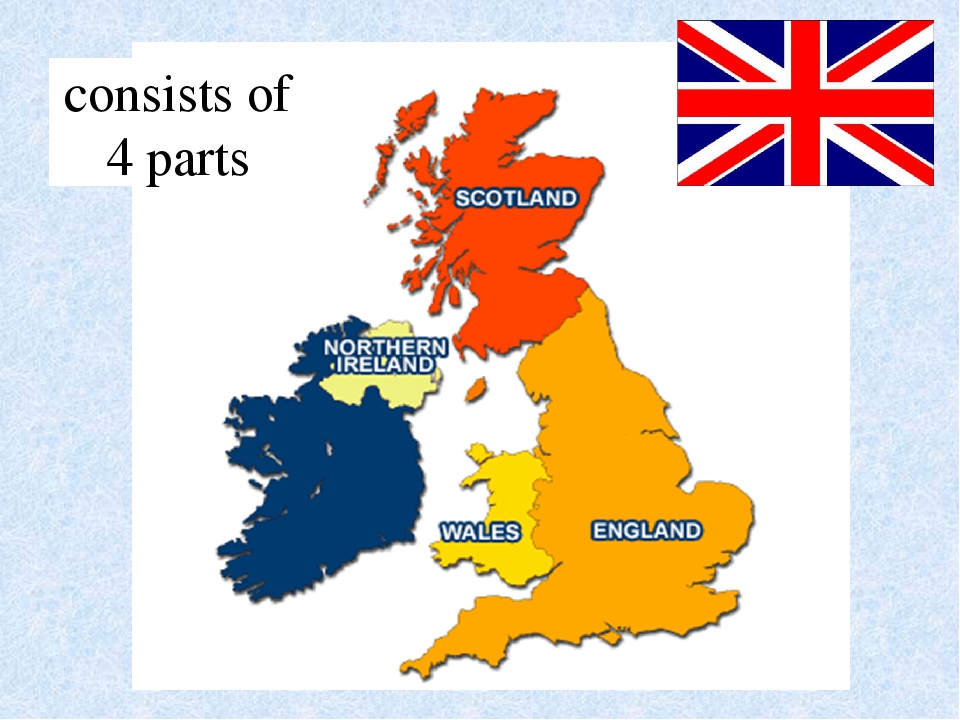 The uk consists of countries