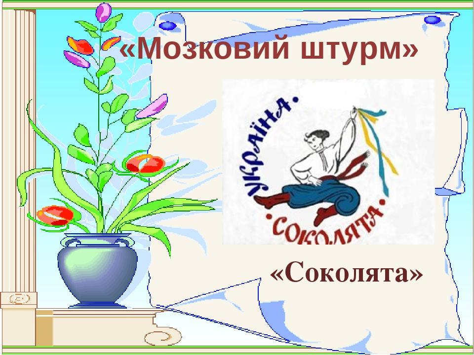 «Мозковий штурм» «Соколята»