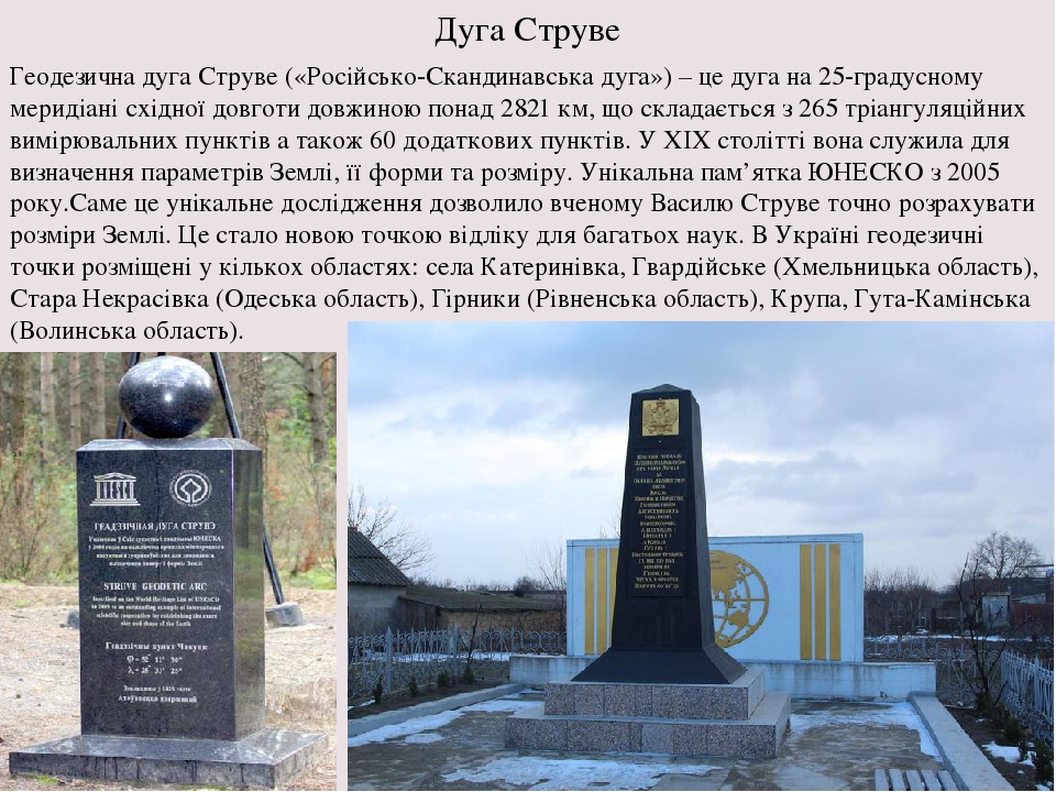 Дуга струве фото