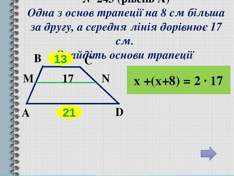 Середня лінія трапеції | Презентація. Геометрія