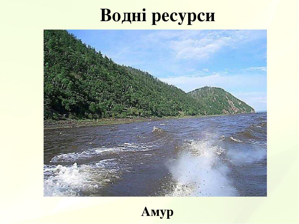 Водні ресурси Амур