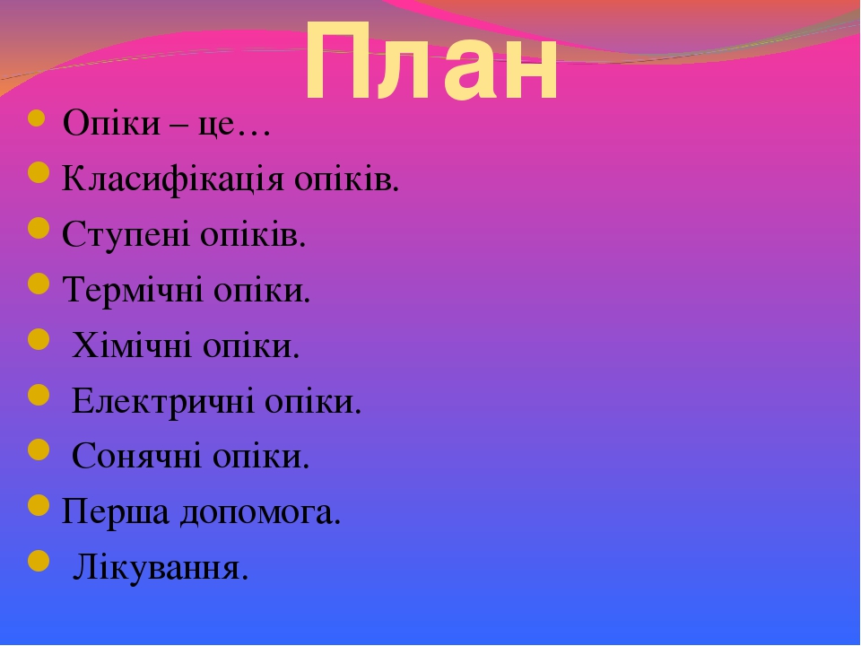 "Опіки"