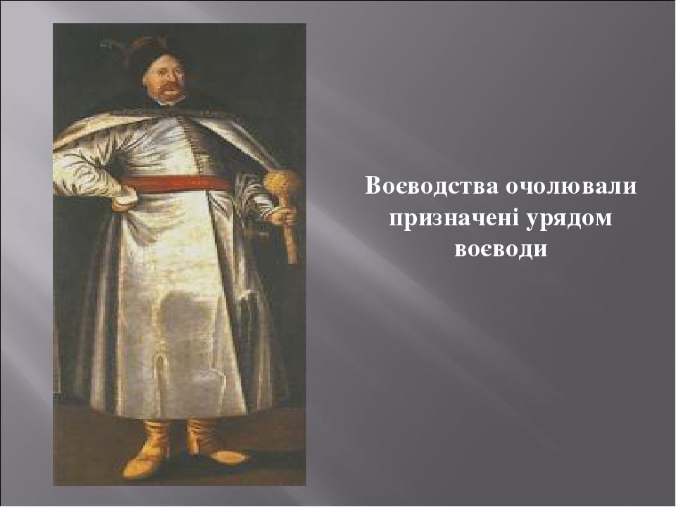 Воєводства очолювали призначені урядом воєводи