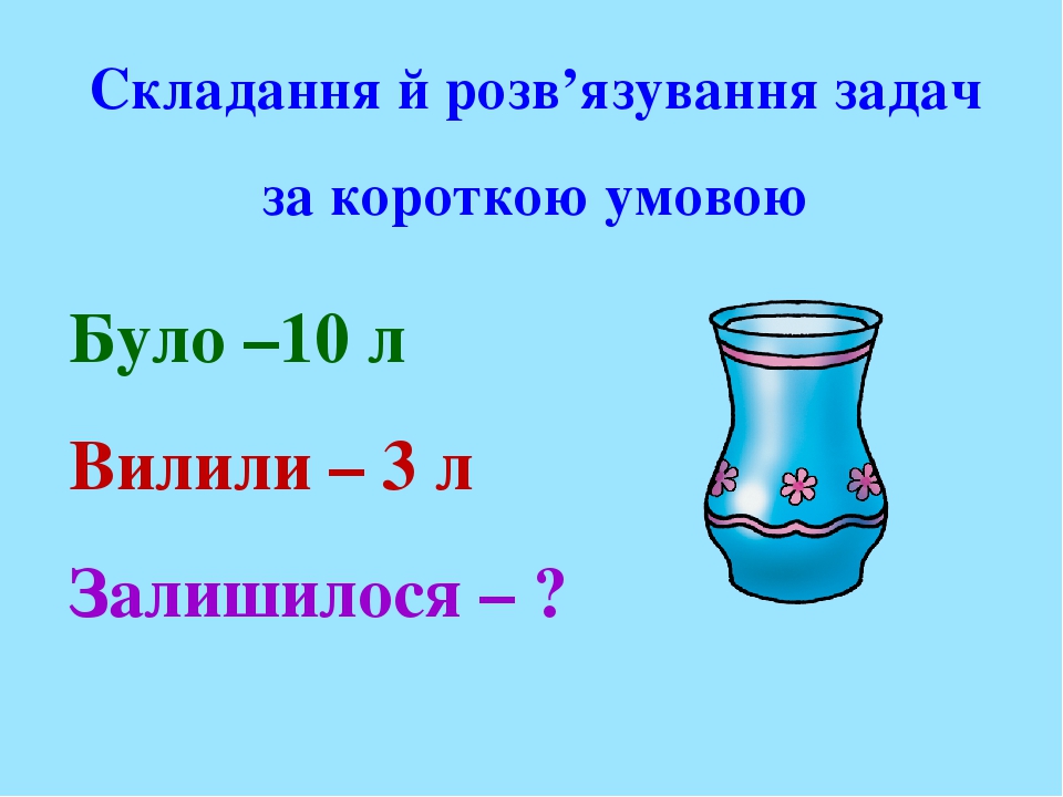 Презентація до уроку математика в 1 класі " Літр"