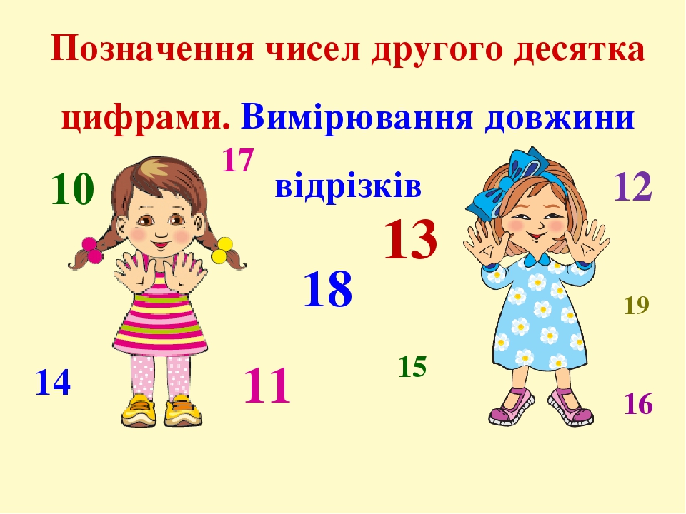 Презентація до уроку математика в 1 класі "Утворення чисел другого ...