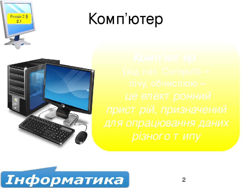 Презентація до уроку . Складові ПК. Комп'ютери майбутнього.