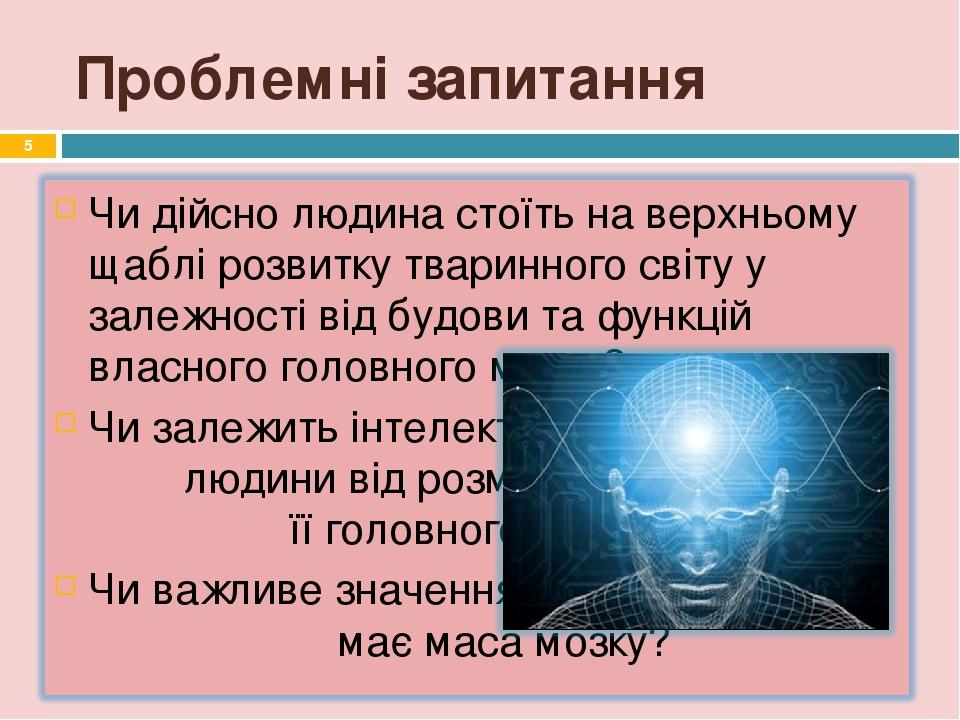 Проблемні запитання *