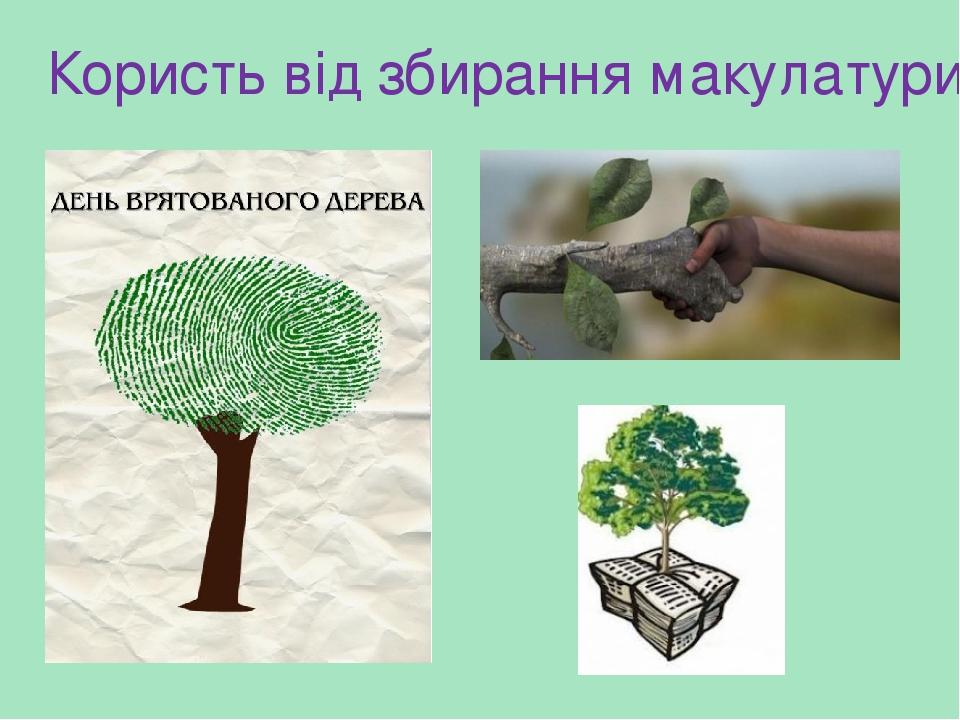 Користь від збирання макулатури