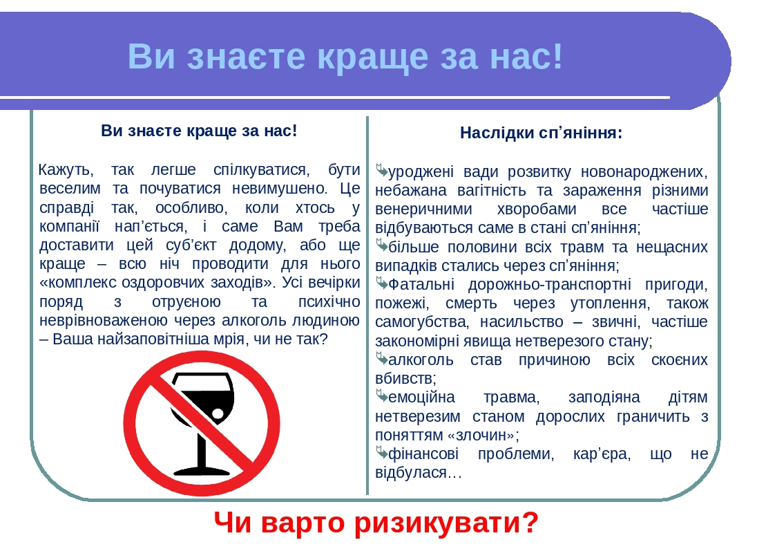 Ви знаєте краще за нас! Кажуть, так легше спілкуватися, бути веселим та почуватися невимушено. Це справді так, особливо, коли хтось у компанії нап’...
