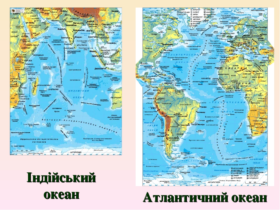 Схема составные части мирового океана