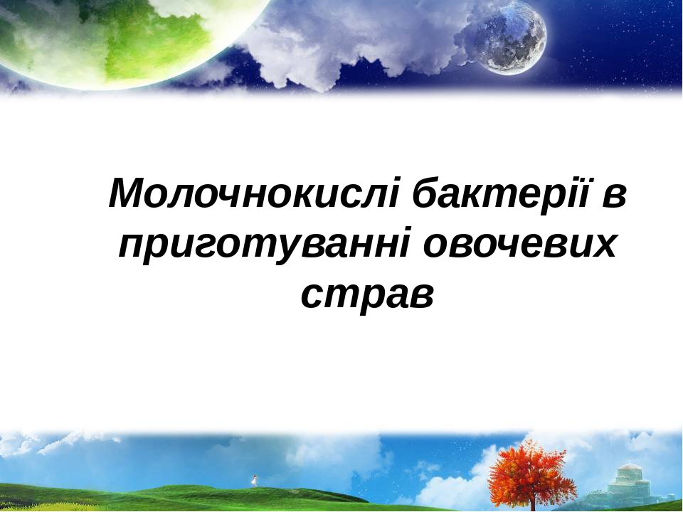 Молочнокислі бактерії в приготуванні овочевих страв