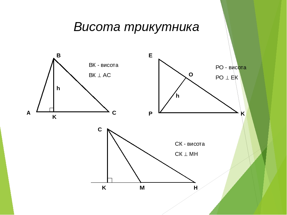 Мн ас. Висота трикутника. Висота трикутника це.